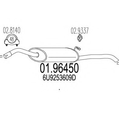 MTS 01.96450 End Silencer